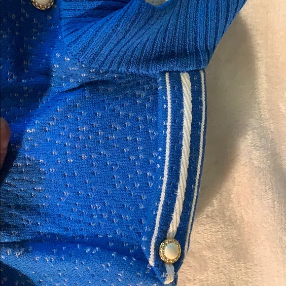 St John by Marie Gray 2pc cobalt Blue Suit Size 6 - Picture 8 of 8